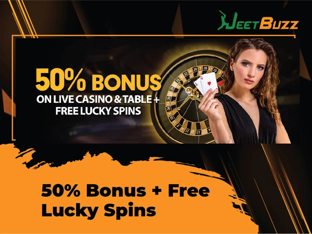 Lucky free spins and 50% welcome bonus at Jeetbuzz